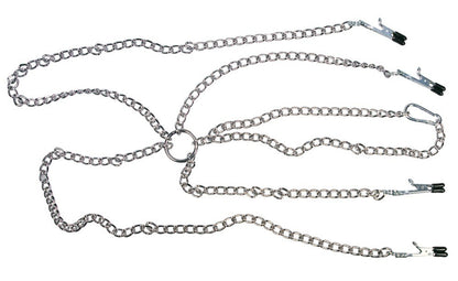 FETISH COLLECTION CHAIN WITH NIPPLE AND CLITORIS CLAMPS
