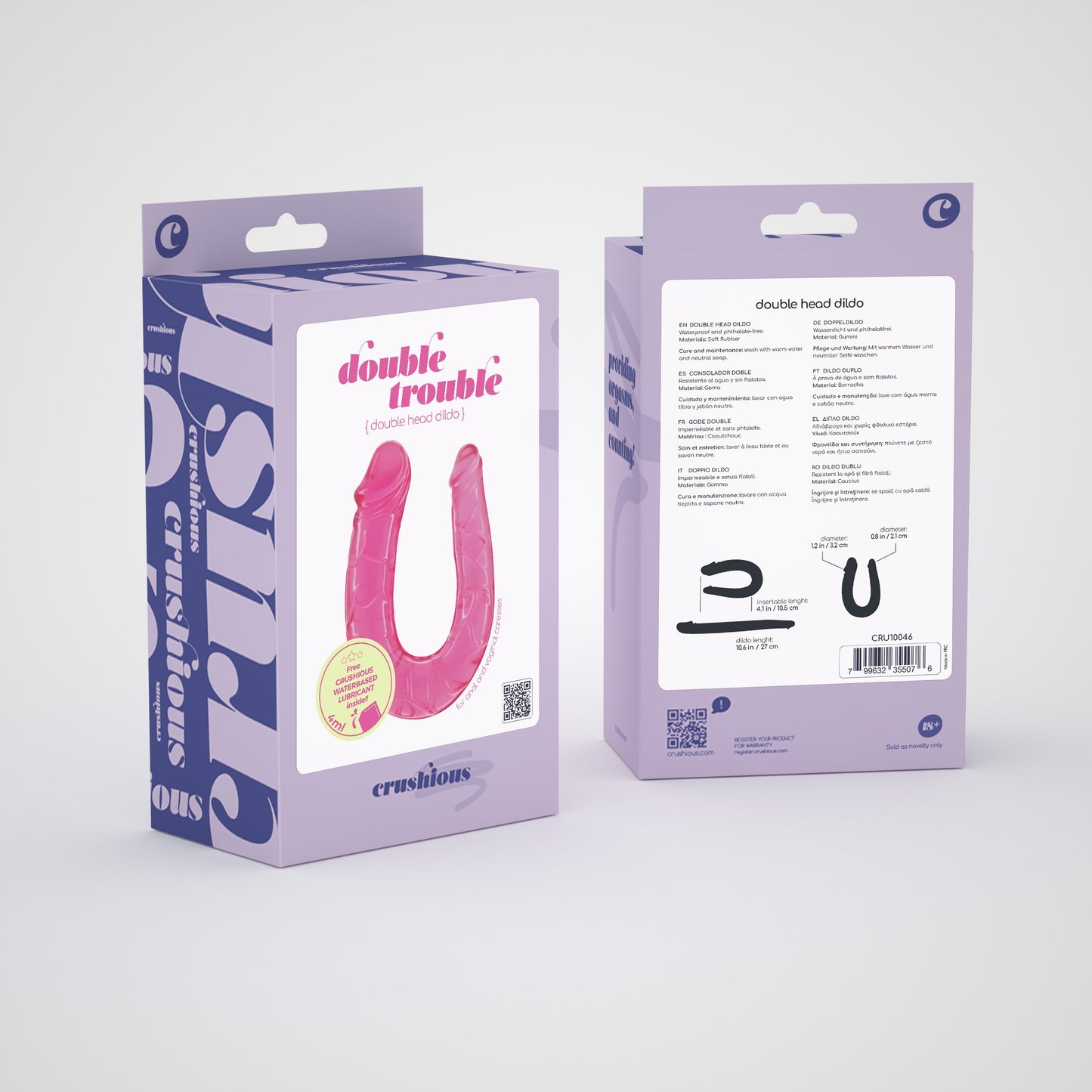 DOUBLE TROUBLE DOUBLE DILDO CRUSHIOUS PINK