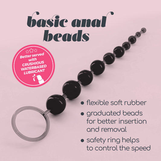 10 BEAD ANAL CHAIN BLACK