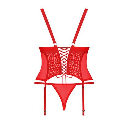 QUEEN SIZE OBSESSIVE BLOSSMINA CORSET AND THONG