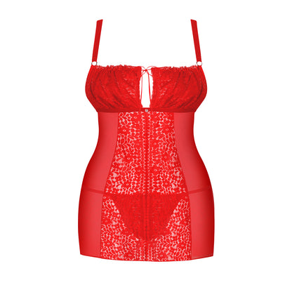 QUEN SIZE OBSESSIVE BLOSSMINA CHEMISE AND THONG