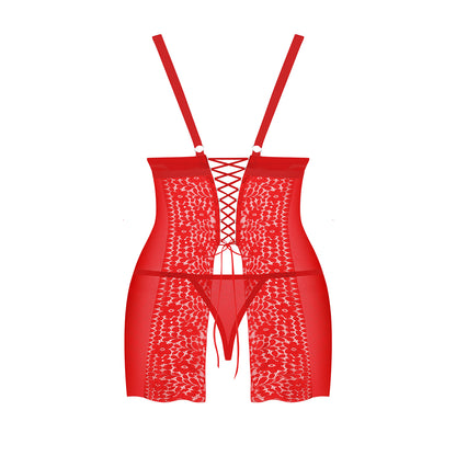 QUEN SIZE OBSESSIVE BLOSSMINA CHEMISE AND THONG