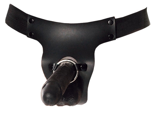 SERIES 8'' MR. BIG HOLLOW STRAP-ON BLACK