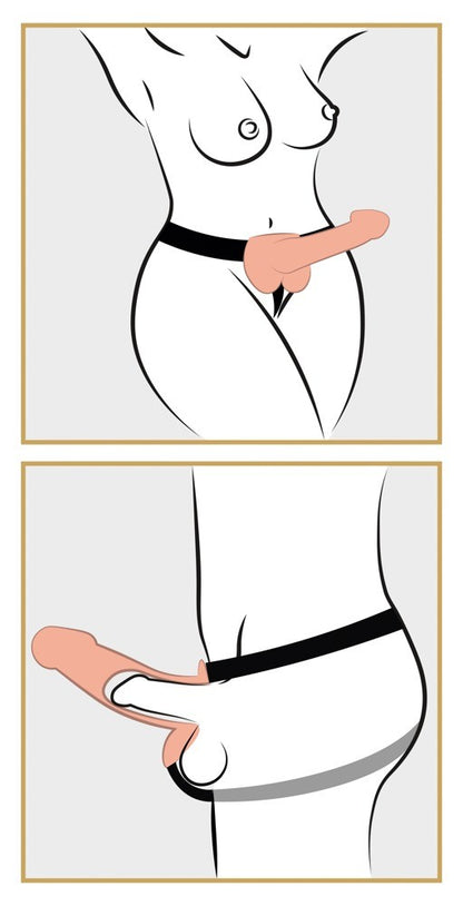9" HOLLOW STRAP-ON FETISH FANTASY SERIES WHITE