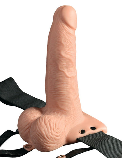 6" HOLLOW RECHARGEABLE STRAP-ON WITH REMOTE FETISH FANTASY SERIES