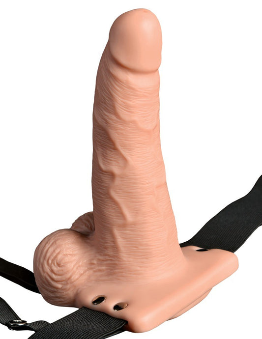 6" HOLLOW RECHARGEABLE STRAP-ON WITH REMOTE FETISH FANTASY SERIES