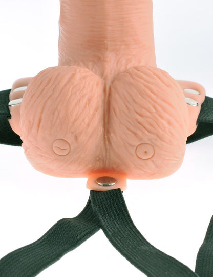 6" HOLLOW RECHARGEABLE STRAP-ON WITH REMOTE FETISH FANTASY SERIES