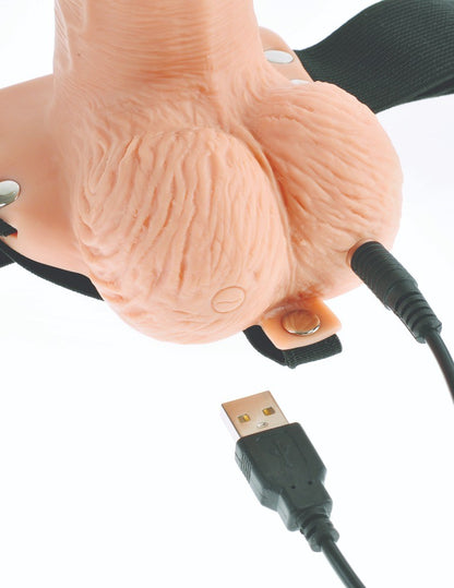 6" HOLLOW RECHARGEABLE STRAP-ON WITH REMOTE FETISH FANTASY SERIES