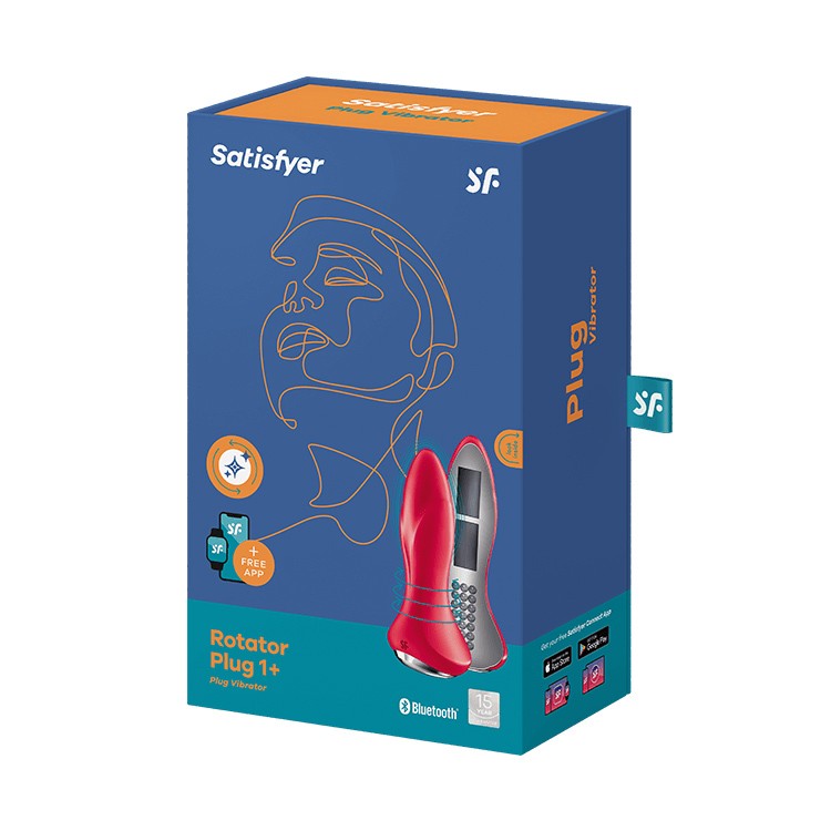 ROTATOR PLUG 1+ VIBRATING PLUG WITH APP RED