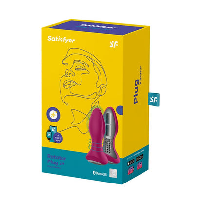 ROTATOR PLUG 2+ VIBRATING PLUG WITH APP FUCHSIA