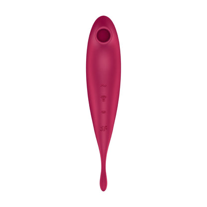 SATISFYER TWIRLING PRO VIBRATOR WITH CONNECT APP DARK RED