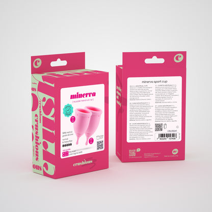 CRUSHIOUS MINERVA S + L MENSTRUAL CUPS WITH POUCH