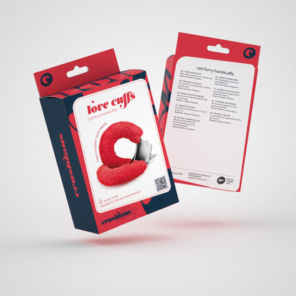 LOVE CUFFS FURRY HANDCUFFS CRUSHIOUS RED