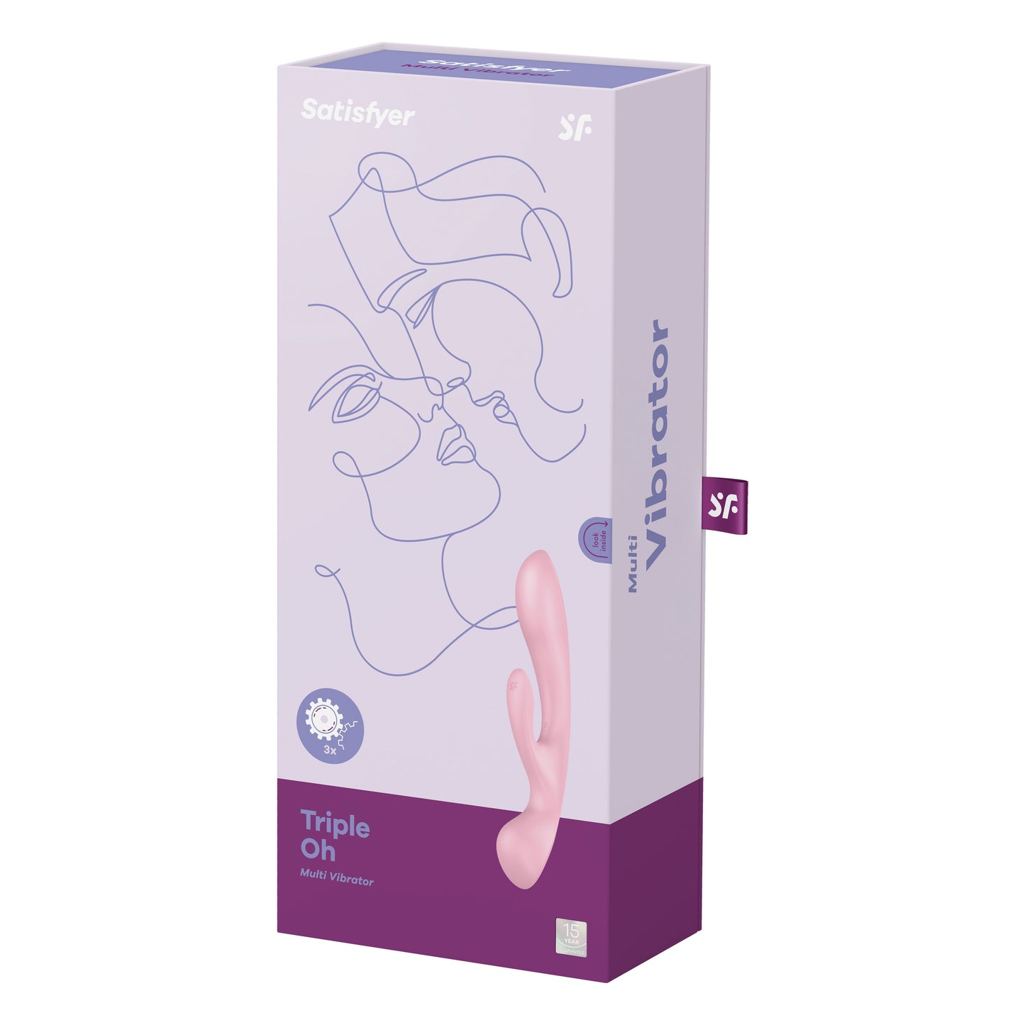 TRIPLE OH MULTI VIBRATOR PINK