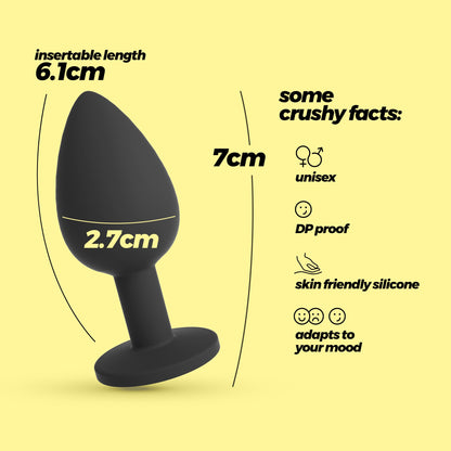 CRUSHIOUS CAMILEO SMALL ANAL PLUG WITH 4 INTERCHANGEABLE JEWELS
