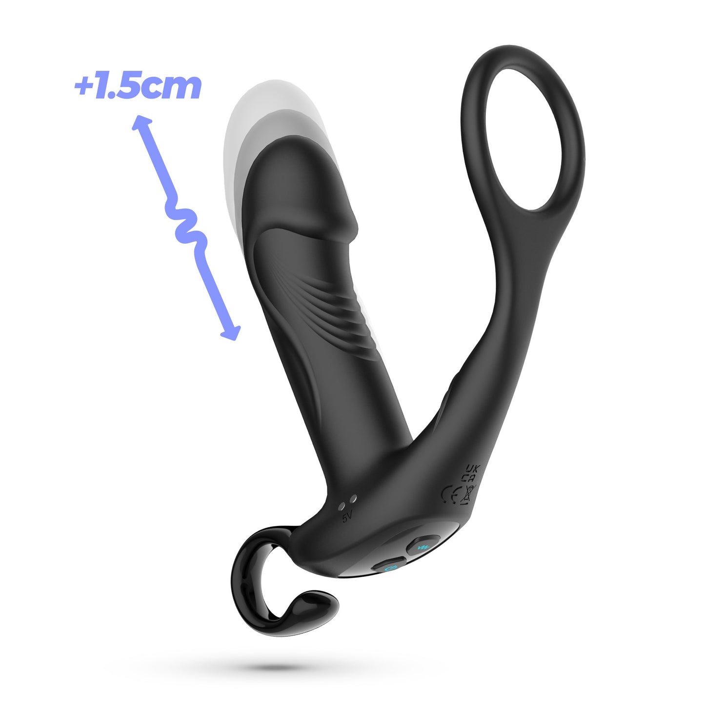 MAGOO PROSTATE MASSAGER WITH COCKRING AND REMOTE CONTROL