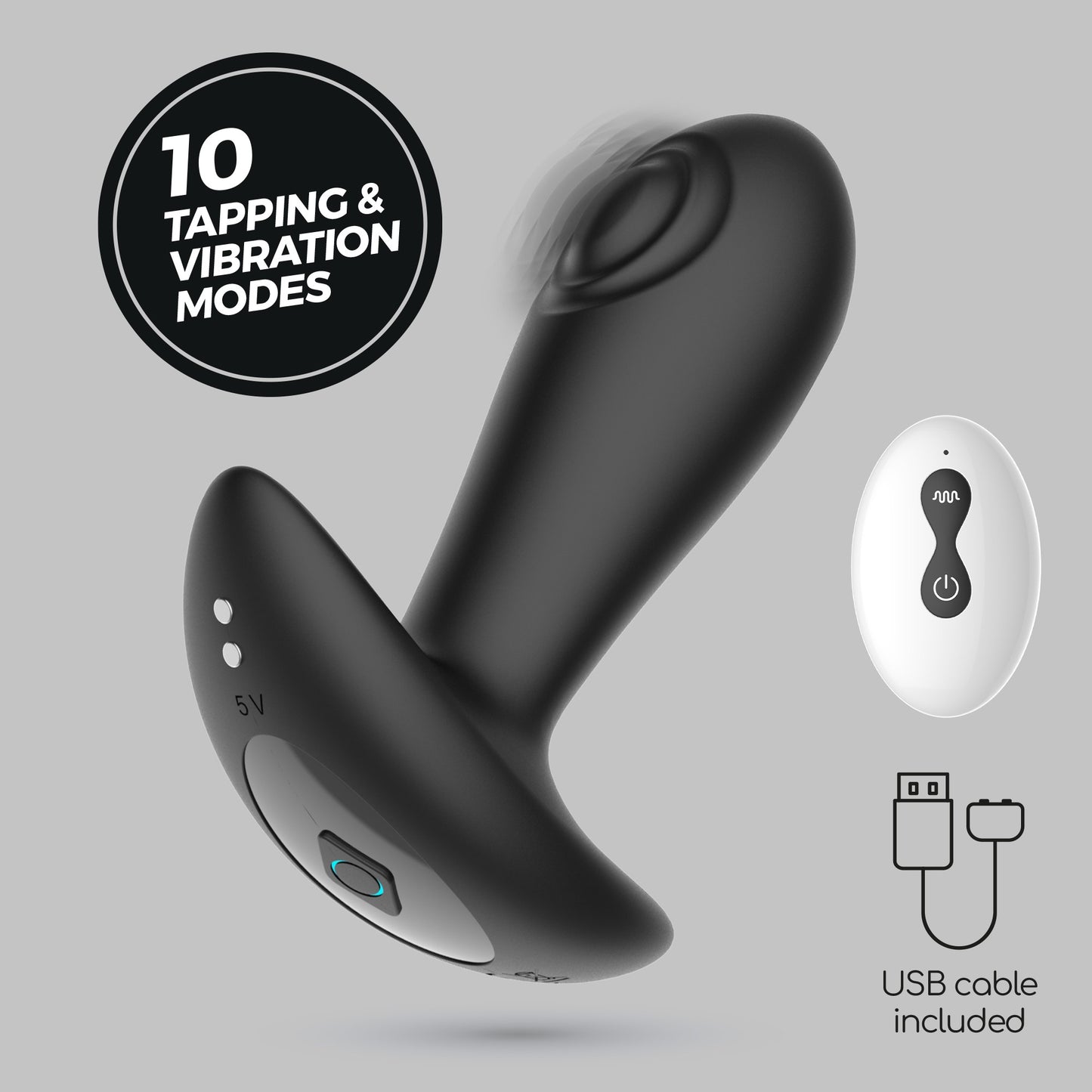 OCTO TAPPING ANAL PLUG WITH REMOTE CONTROL