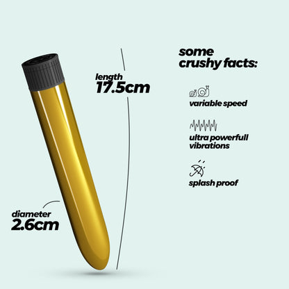 CRUSHIOUS CLASSIC VIBE VIBRATOR GOLDEN