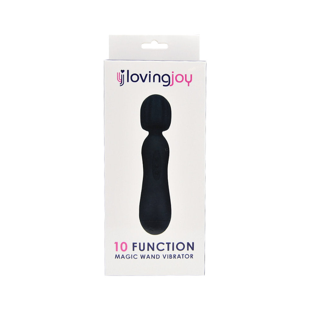 10 Function Magic Wand Vibrator Black