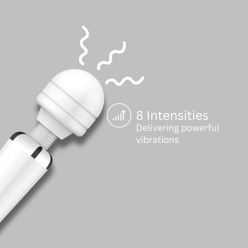 Rechargeable Magic Wand Vibrator White