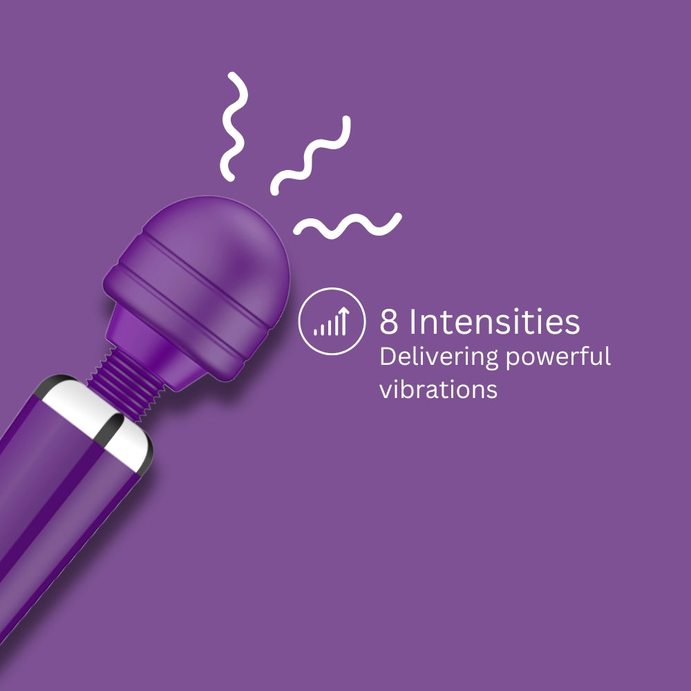 Rechargeable Magic Wand Vibrator Purple