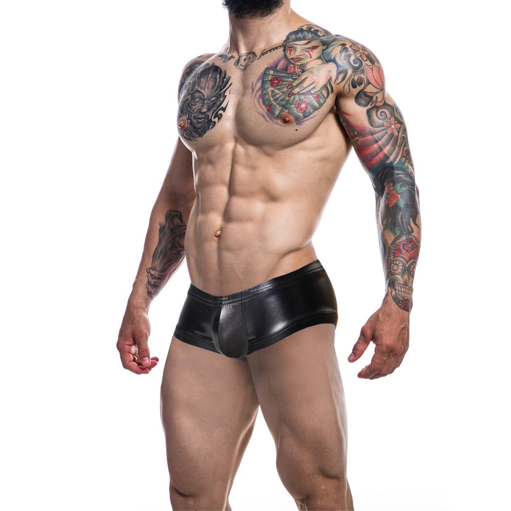 Booty Shorts Black Leatherette