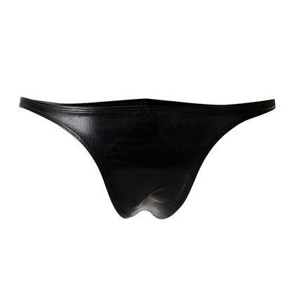 Brazilian Brief Black Leatherette
