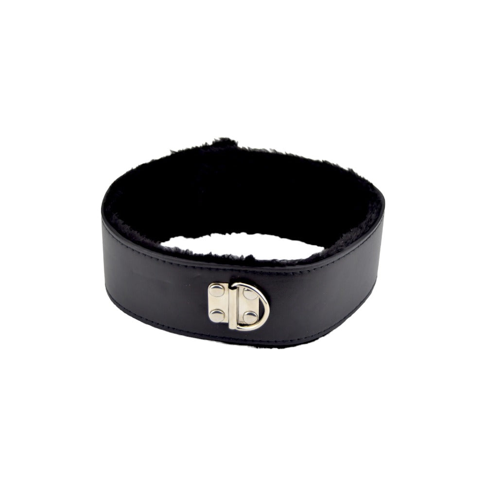 Bound to Please Furry Guler cu lesă neagră