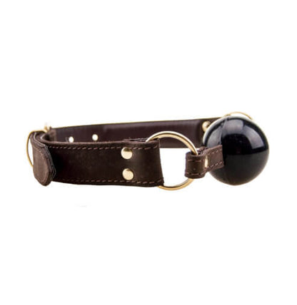 Nubuck Leather Solid Ball Gag