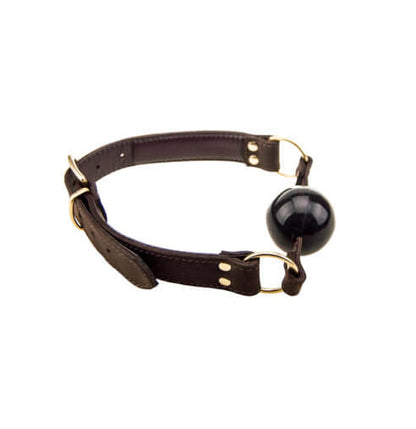 Nubuck Leather Solid Ball Gag
