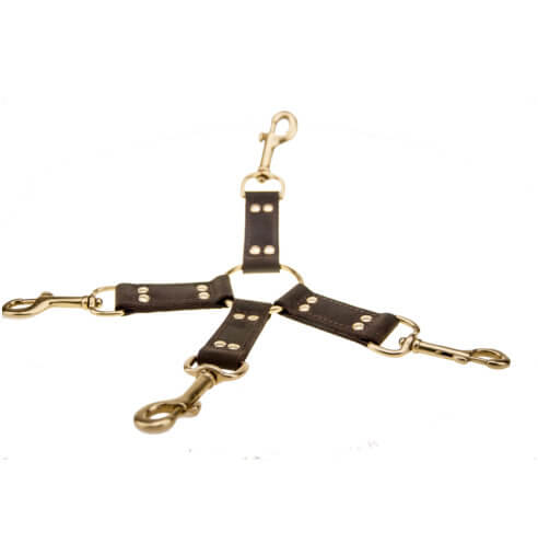 Nubuck Leather 4 Way Hog Tie