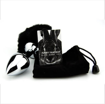 Black Bunny Tail Butt Plug