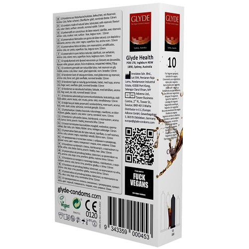 Ultra Cola Flavour Vegan Condoms 10 Pack