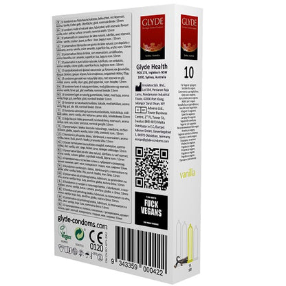 Ultra Vanilla Flavour Vegan Condoms 10 Pack