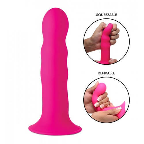 Dildo din silicon cu ventuza cu miez amortit Adrien Lastic 5 inch
