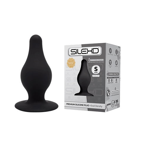 Dual Density Tapered Silicone Butt Plug Small