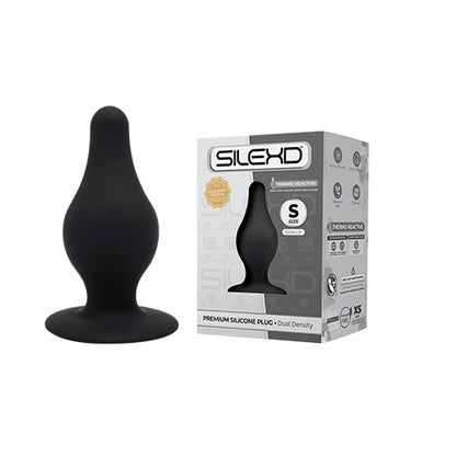 Dual Density Tapered Silicone Butt Plug Small