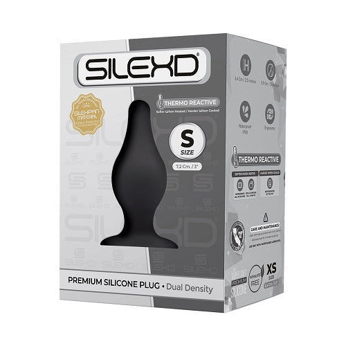 Dual Density Tapered Silicone Butt Plug Small