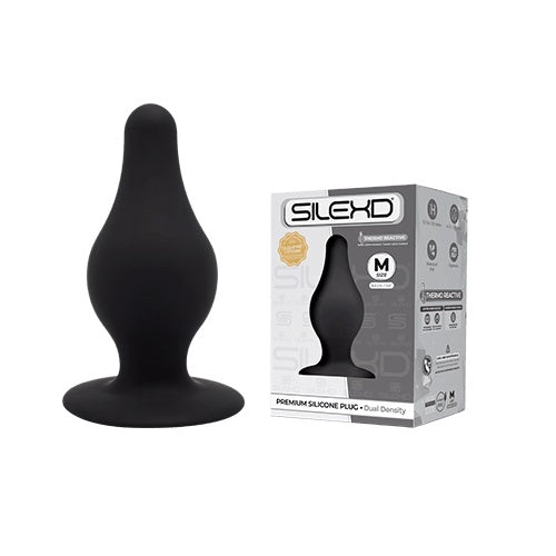 Dual Density Tapered Silicone Butt Plug Medium