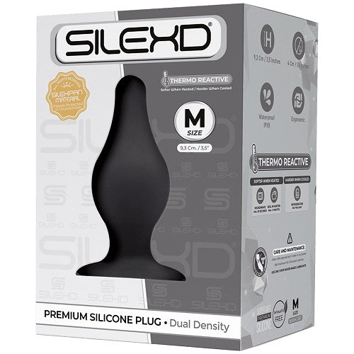 Dual Density Tapered Silicone Butt Plug Medium