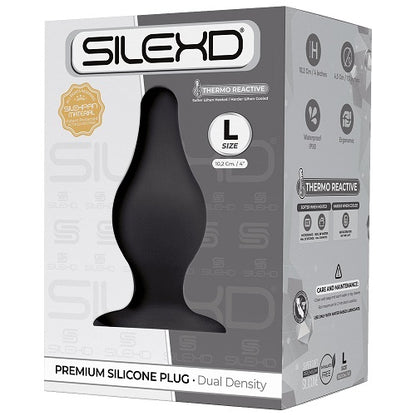Dual Density Tapered Silicone Butt Plug Large