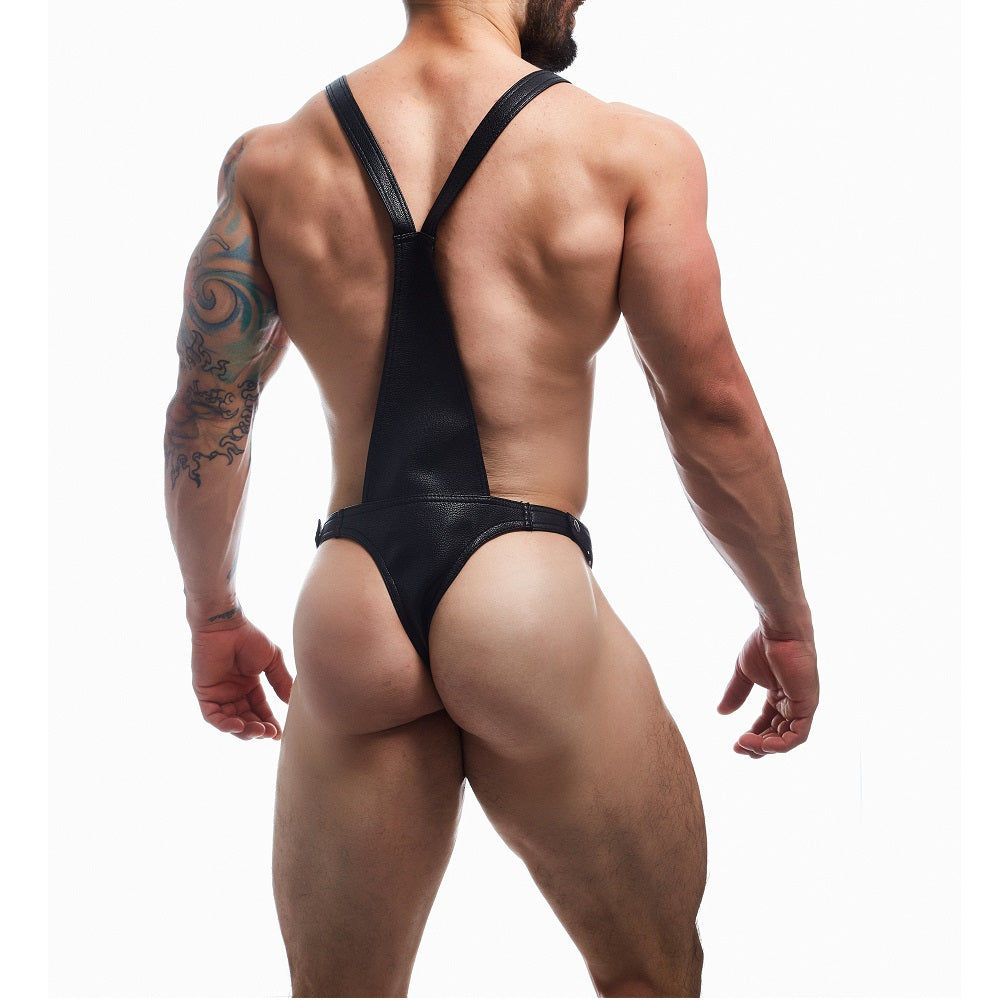 Dungeon Black Leatherette Full Body Harness One Size