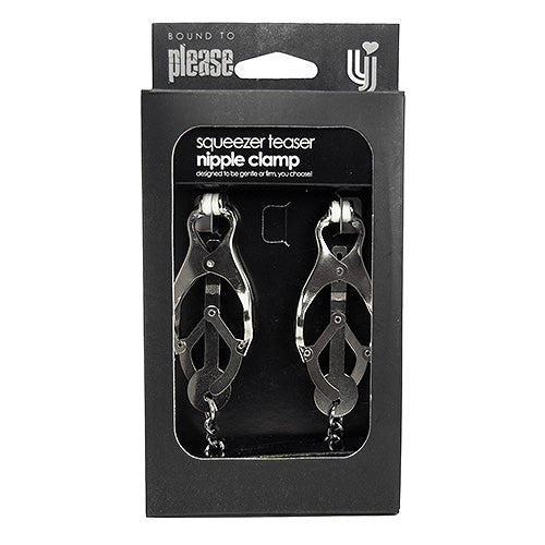 Bound to Please Squeezer Teaser Clover cleme pentru mamelon cu lanț