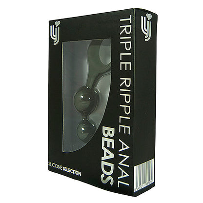 Triple Ripple Anal Beads Black