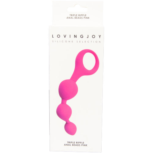 Triple Ripple Anal Beads Pink