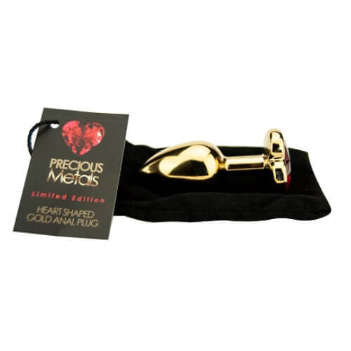 Heart Shaped Butt Plug-Gold