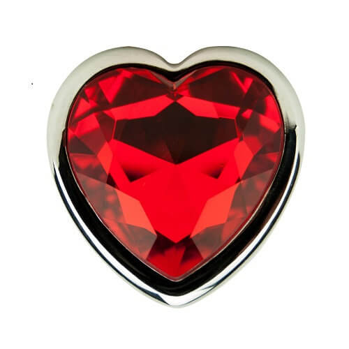Heart Shaped Butt Plug-Silver