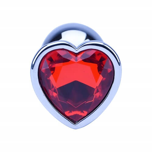 Heart Shaped Butt Plug-Silver