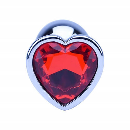 Heart Shaped Butt Plug-Silver